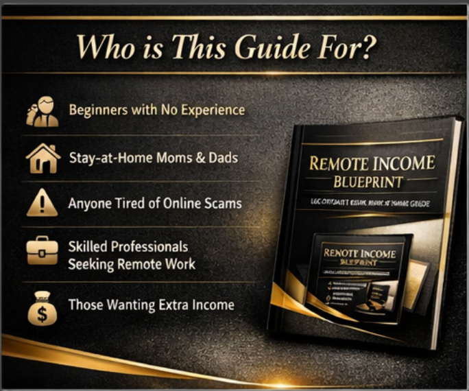 1) Remote Income Blueprint digital guide for legitimate work from home opportunities no degree required
Work from home
Remote Work
Legit remote work
Make Money online
digital guide
no degree
online jobs